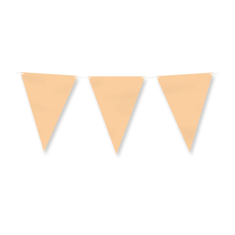 Papieren vlaggenlijn - Pastel oranje