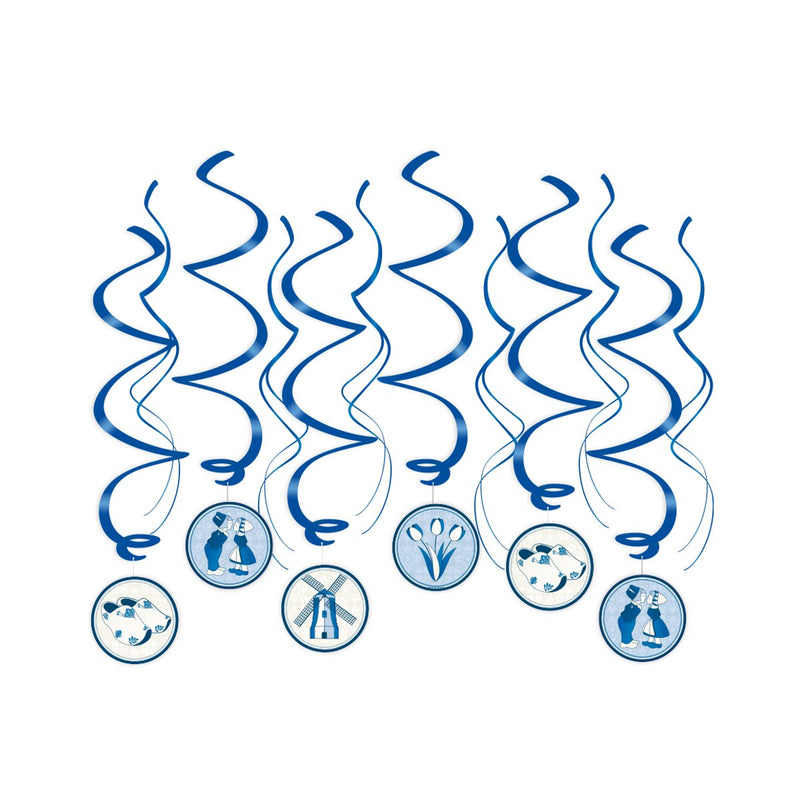 Swirl decoratie - Delftsblauw