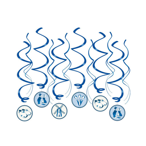 Swirl decoratie - Delftsblauw