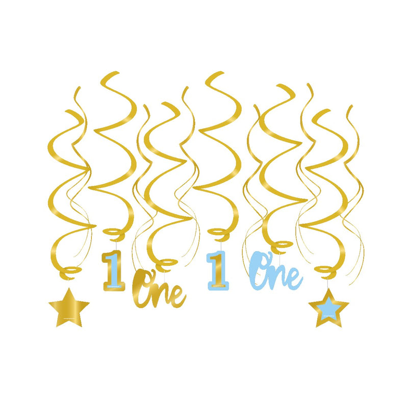 Swirl decoratie - First birthday boy