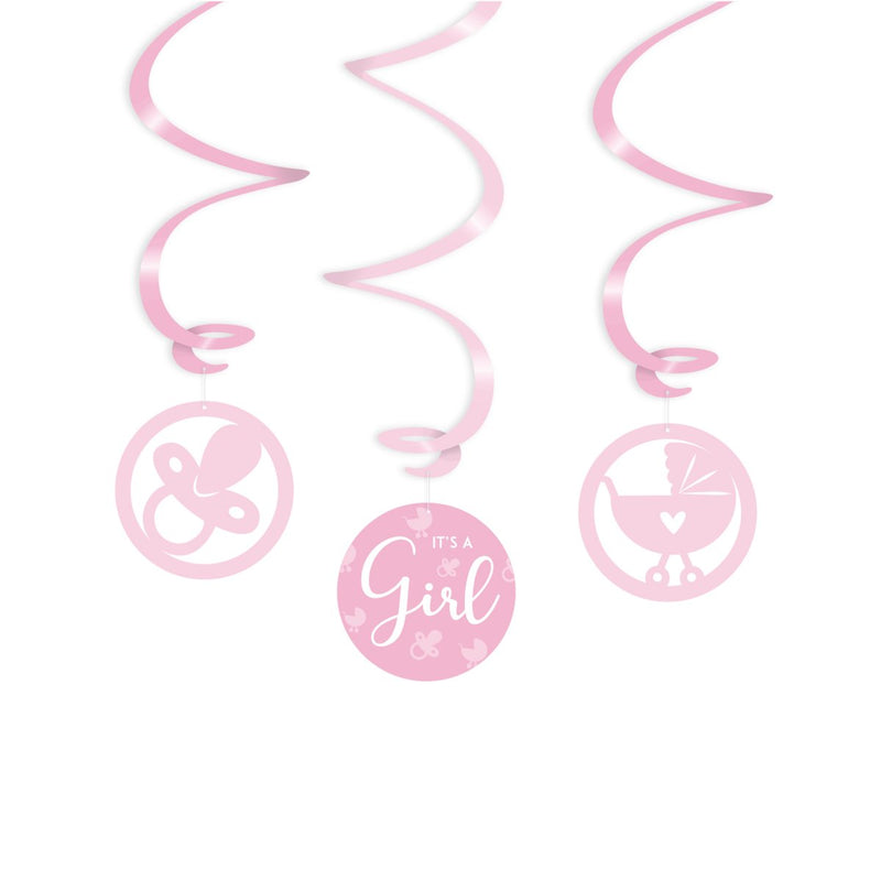 Swirl decoratie - It's a girl !