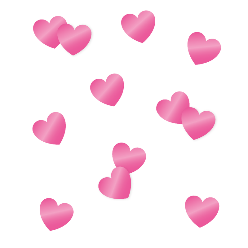 Tafelconfetti - roze heart