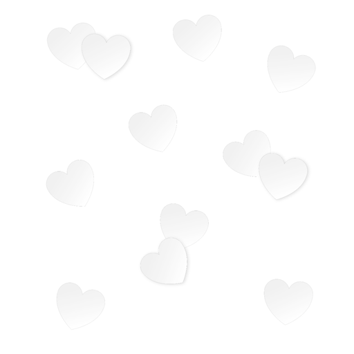 Tafelconfetti - wit heart