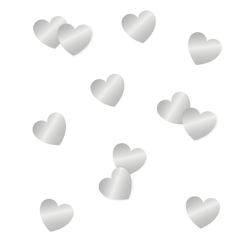 Tafelconfetti - zilver heart