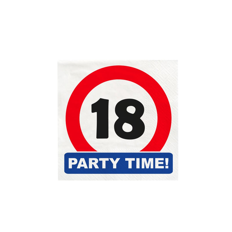 Verkeersbord servetten - 18