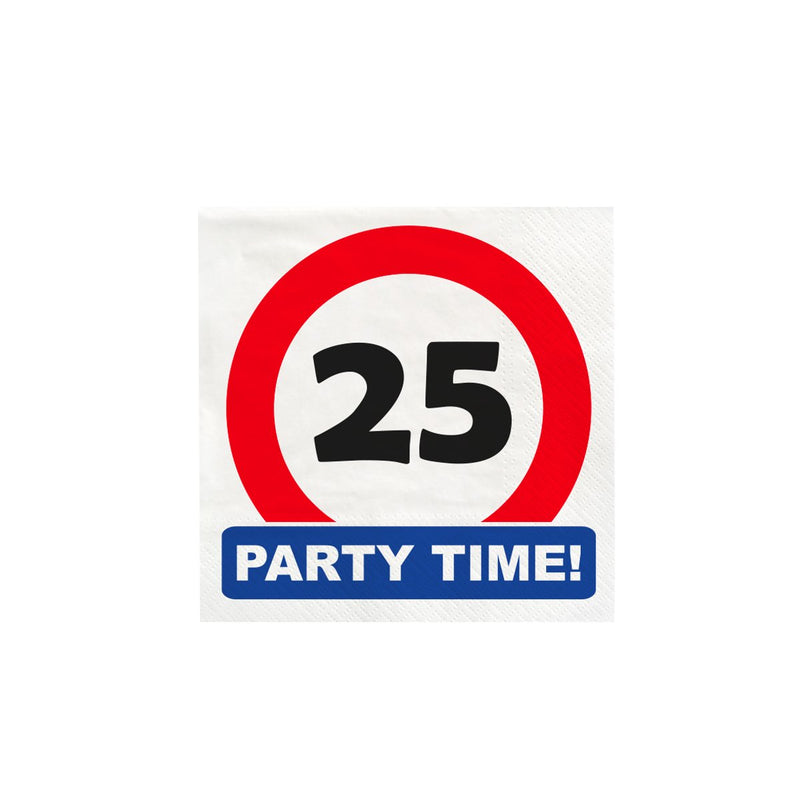 Verkeersbord servetten - 25