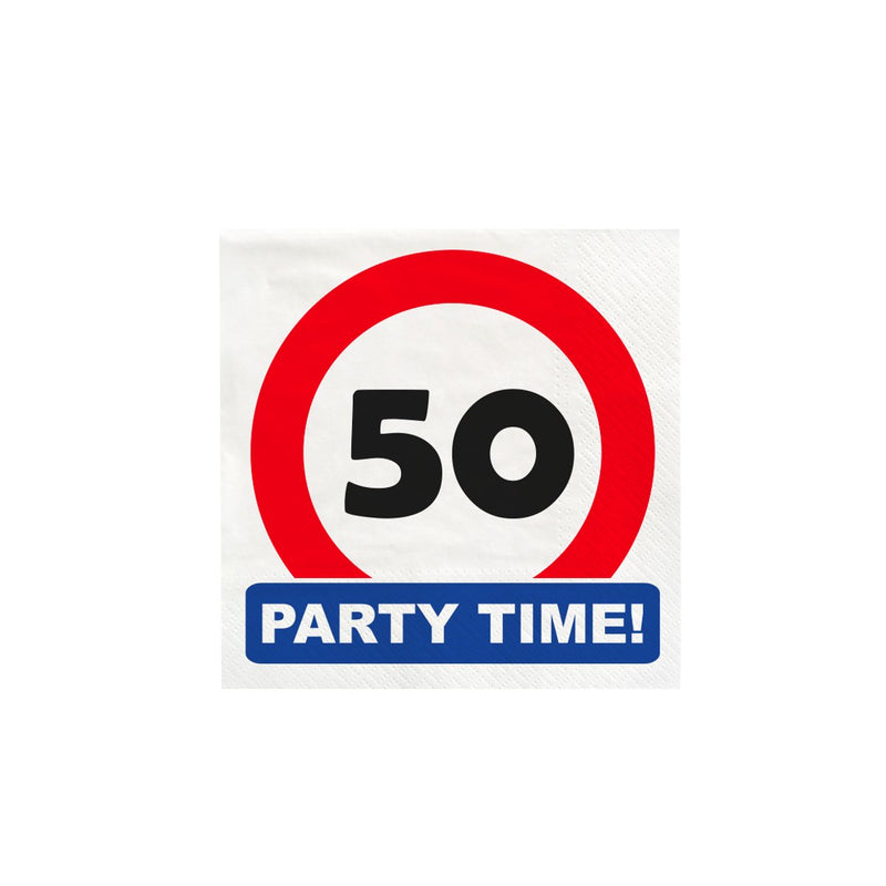 Verkeersbord servetten - 50
