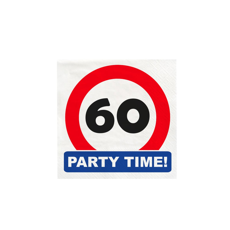 Verkeersbord servetten - 60