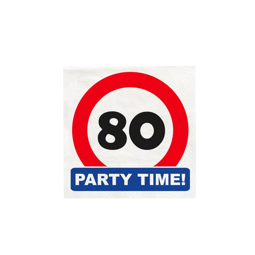 Verkeersbord servetten - 80
