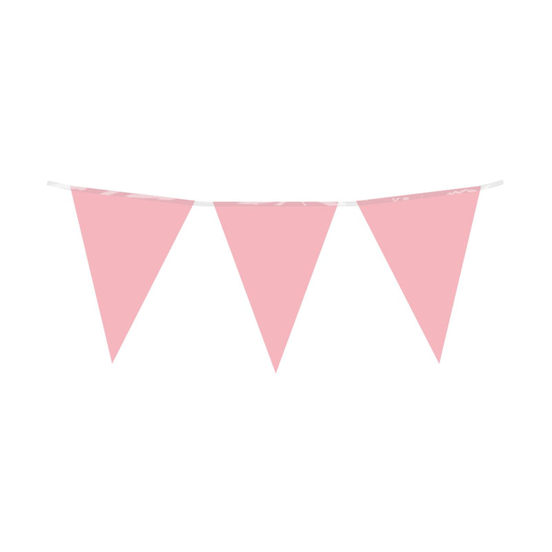 Vlaggenlijn PE - Pastel roze