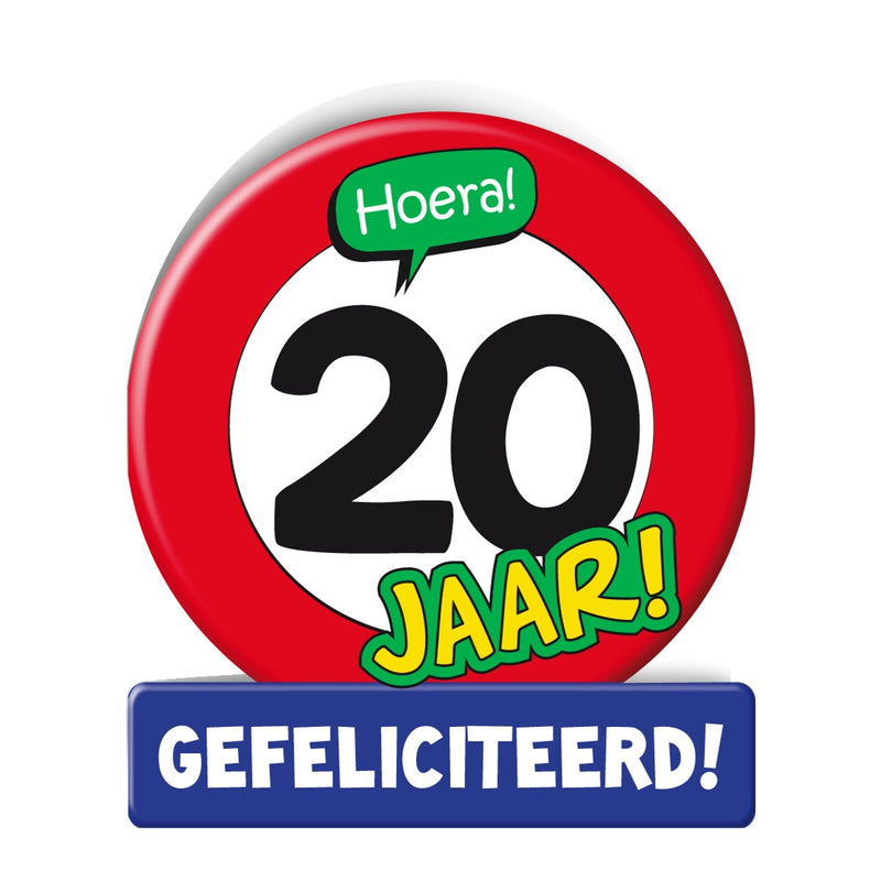Wenskaart - 20 jaar verkeersbord