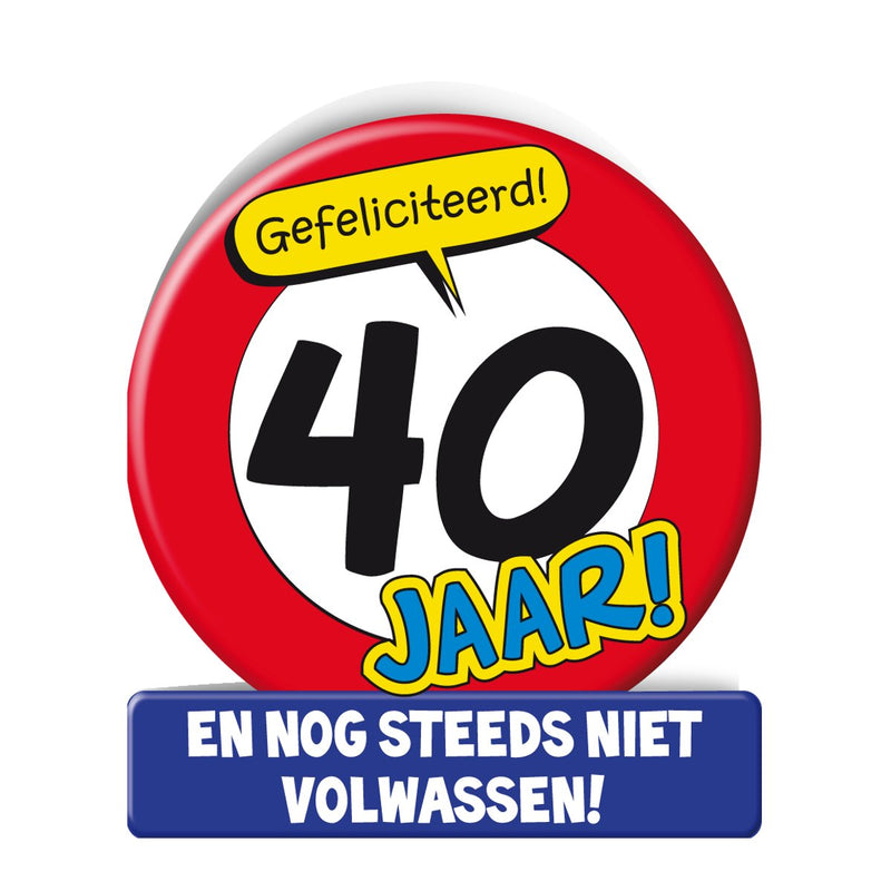 Wenskaart - 40 jaar verkeersbord