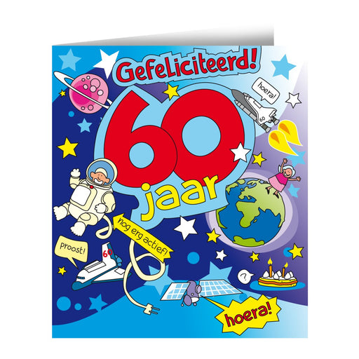 Wenskaart - 60 jaar cartoon
