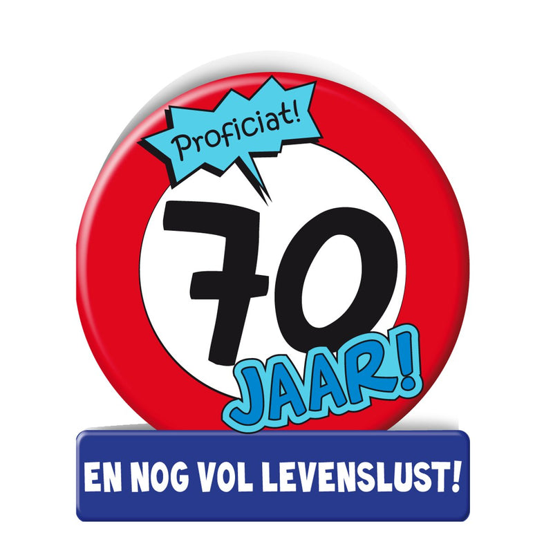 Wenskaart - 70 jaar verkeersbord