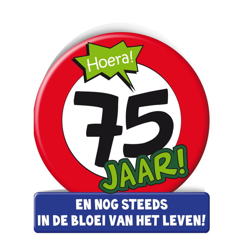 Wenskaart - 75 jaar verkeersbord