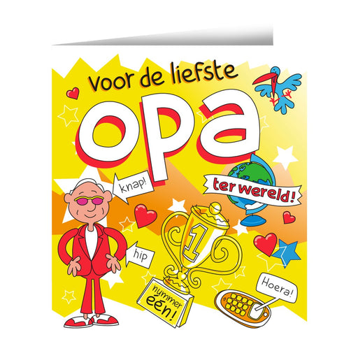 Wenskaart - Opa cartoon