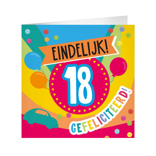 XL wenskaart - 18 jaar