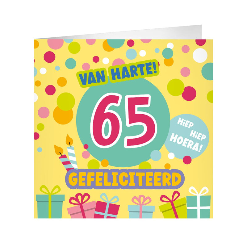 XL wenskaart - 65 jaar