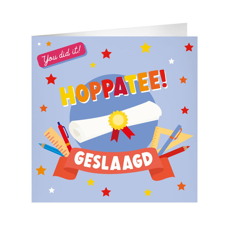 XL wenskaart - Geslaagd school