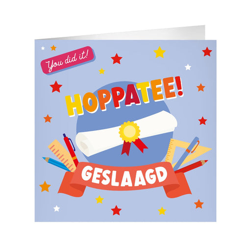 XL wenskaart - Geslaagd school