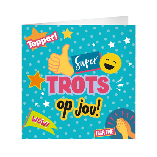 XL wenskaart - Trots op jou