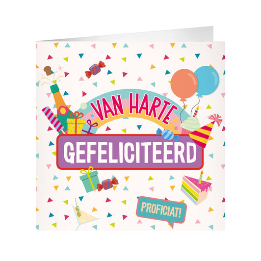 XL wenskaart - Van harte gefeliciteerd