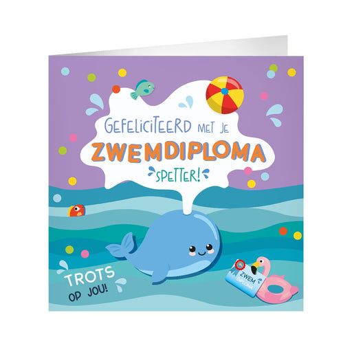 XL wenskaart - Zwemdiploma