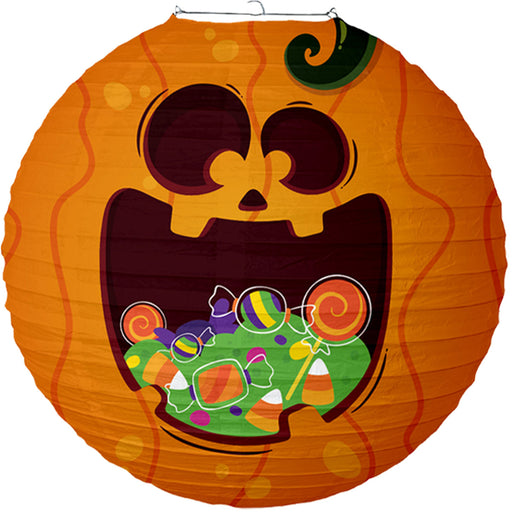 Halloween Lampion Pompoen Oranje 30 cm – 1 Stuk