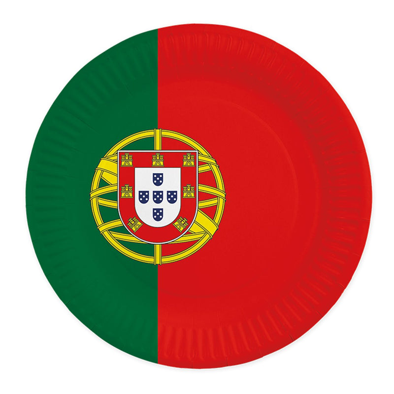 Papieren Borden Portugal 23 cm – 8 Stuks