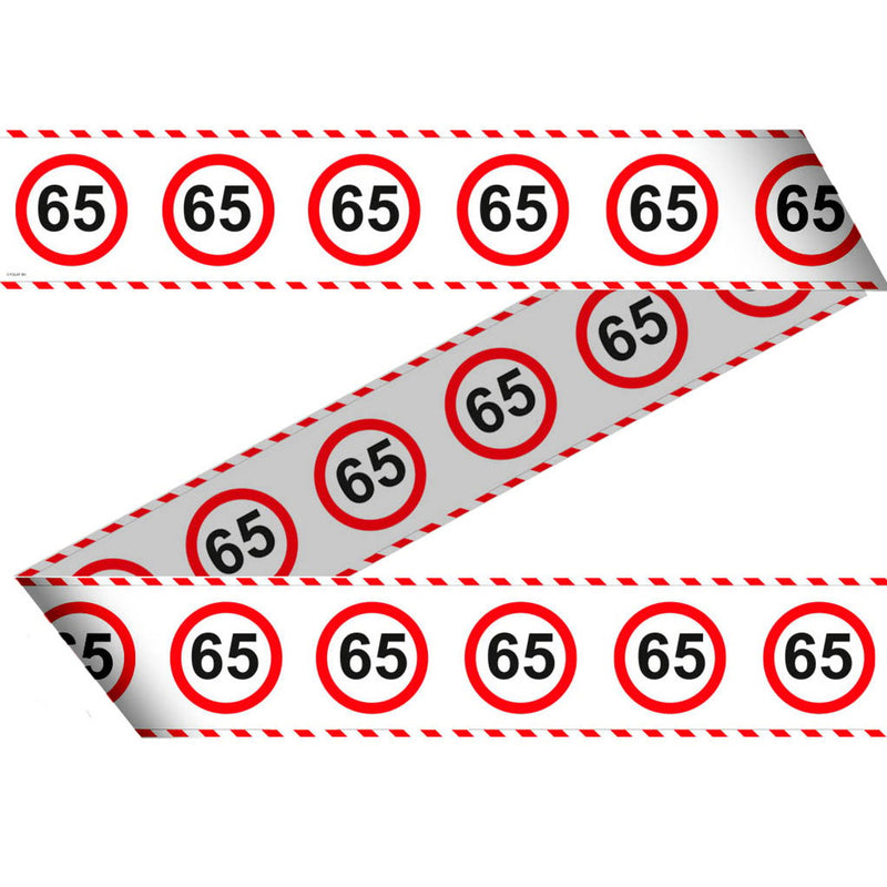 Afzetlint Verkeersbord 65 Jaar