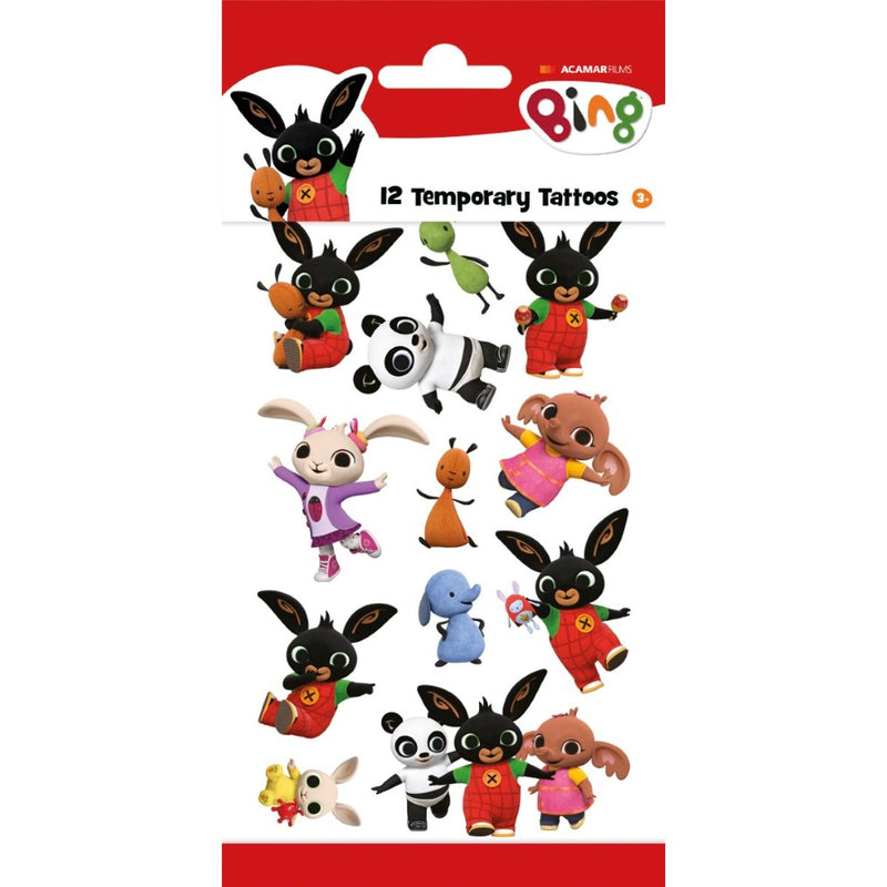 Bing Plaktattoos – 12 Stuks