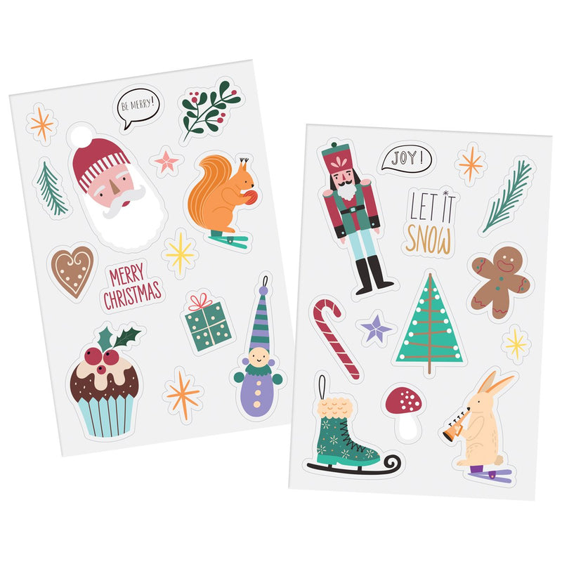 Kerststickers Holly Jolly – 27 Stuks