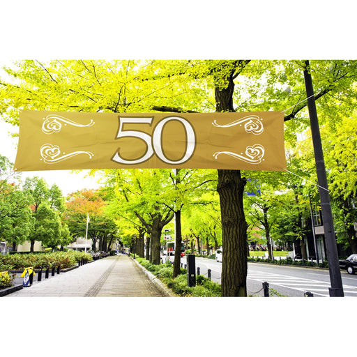 Feestbanner 50 Jaar Jubileum Goud