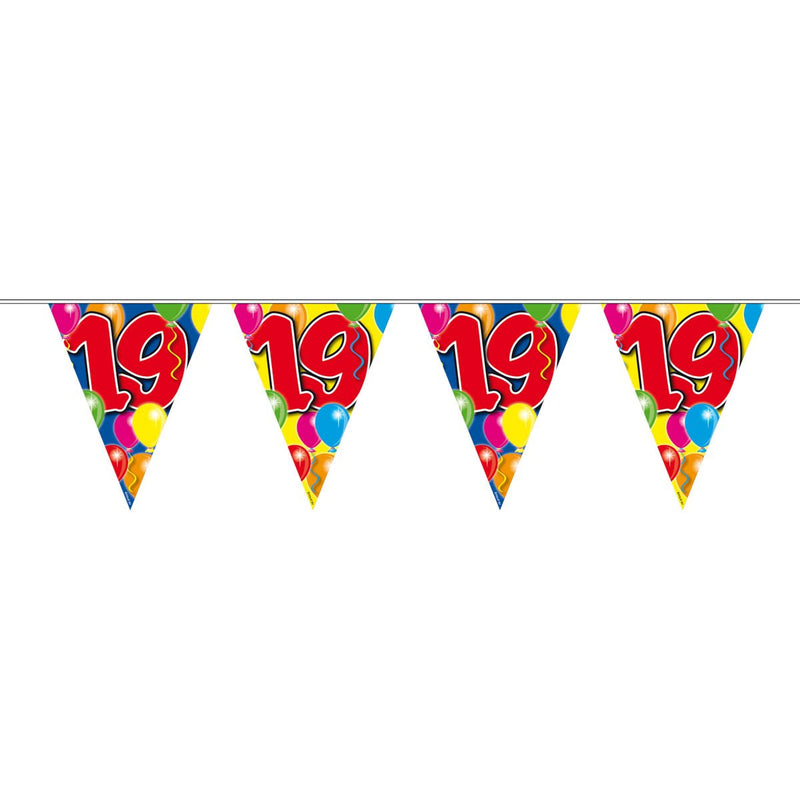 Vlaggenlijn 19 Jaar Multicolor – 1 Stuk