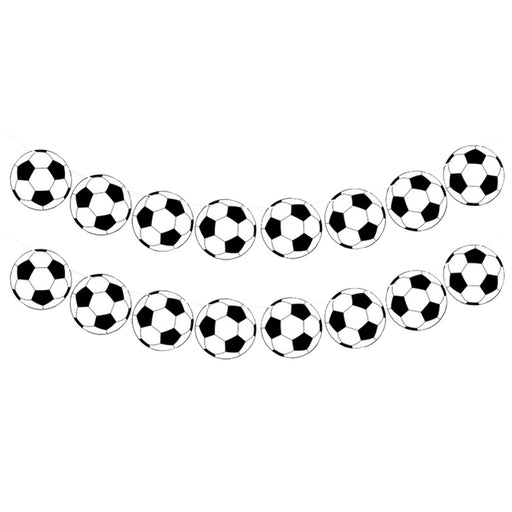 Vlaggenlijn Voetballen Zwart/Wit - 500 cm