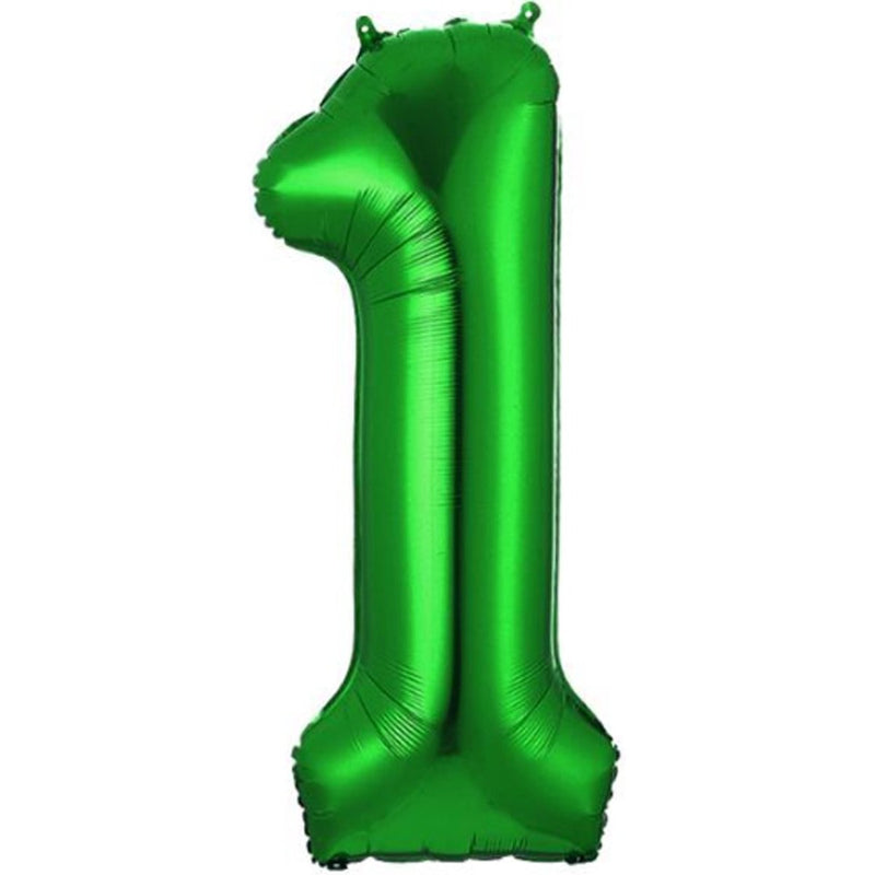 Folie Cijferballon 1 Groen – 86 cm