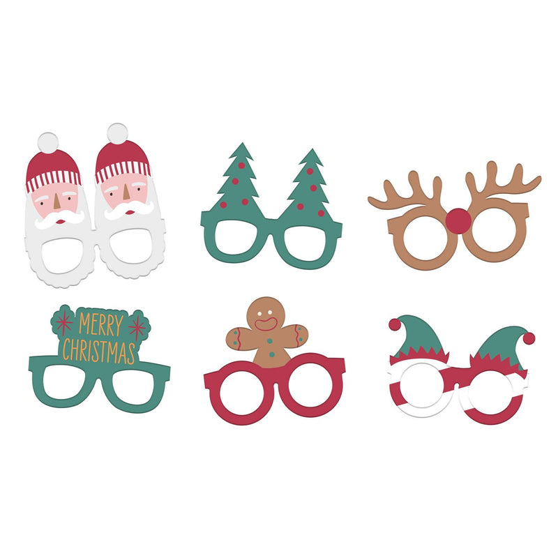 Kerst Feestbrillen Holly Jolly – 6 Stuks