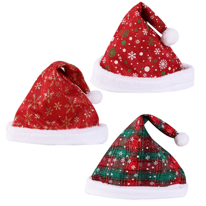 Kerstmutsen Mix Rood/Groen - 3 Stuks