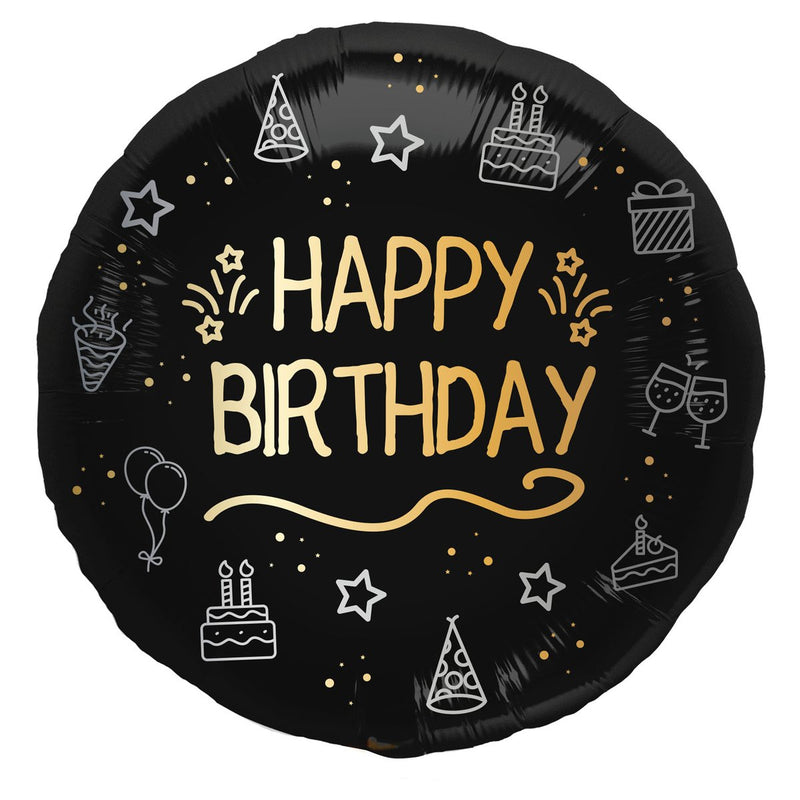 Shining Glam Folieballon Happy Birthday – 45 cm