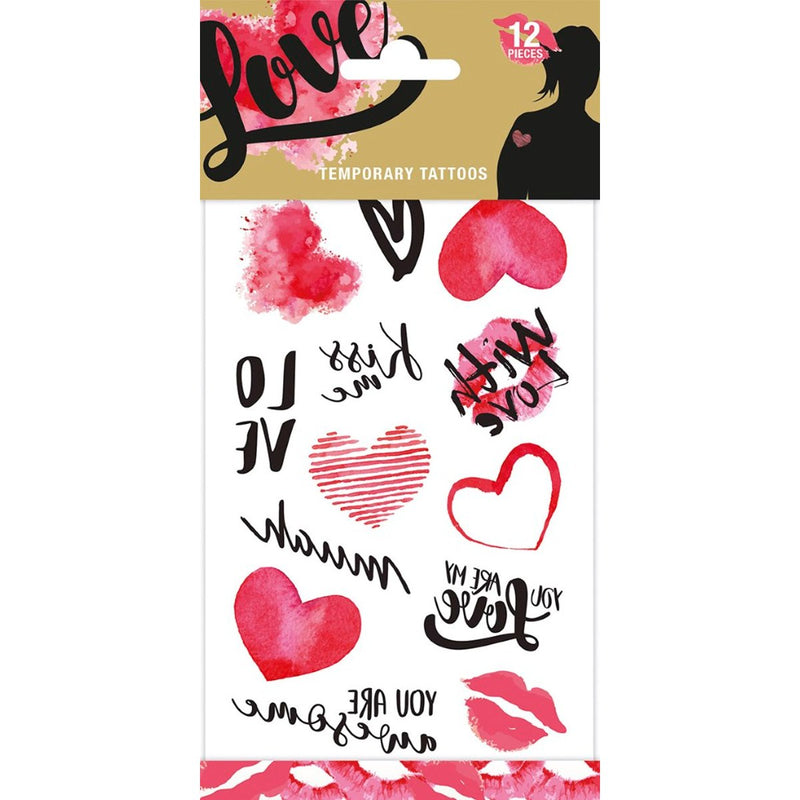 Love Plaktattoos – 12 Stuks