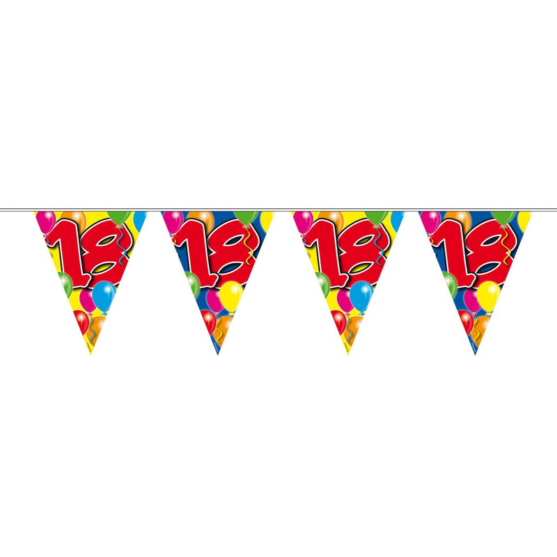 Vlaggenlijn 18 Jaar Multicolor – 1 Stuk