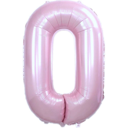 Folie Cijferballon 0 Roze 70 cm