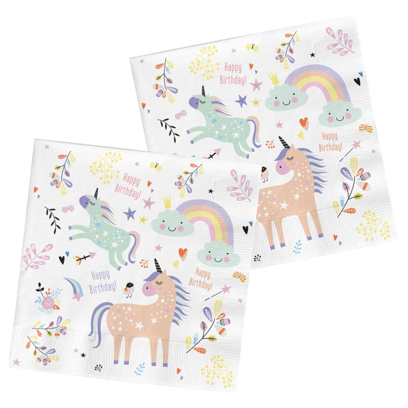 Unicorn Regenboog Servetten