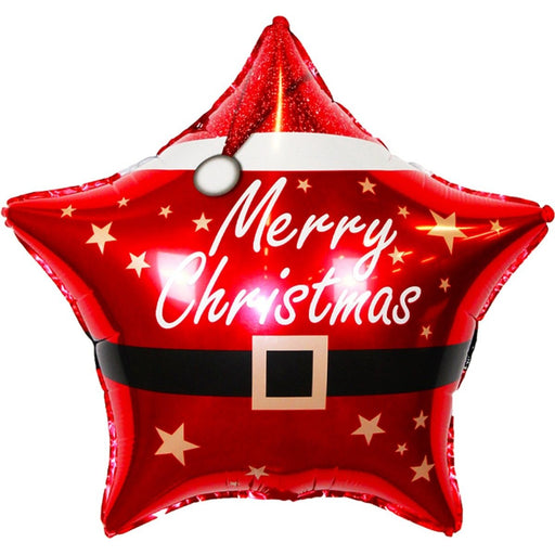 Folieballon Merry Christmas Ster Rood – 40 cm