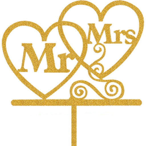 Taarttopper Mr & Mrs Goud – Hartjes