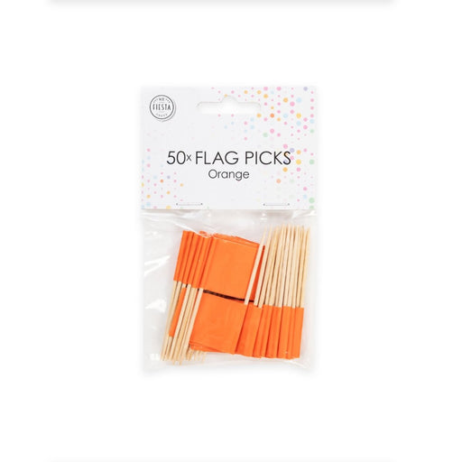 Oranje Vlaggenprikkers – 50 Stuks