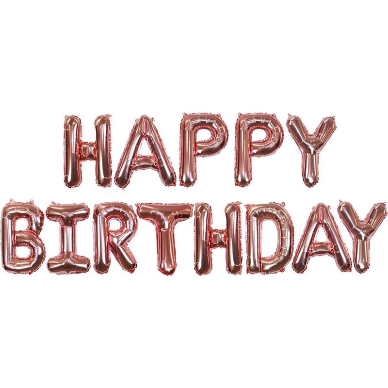Folieballon Happy Birthday Roségoud 36 cm