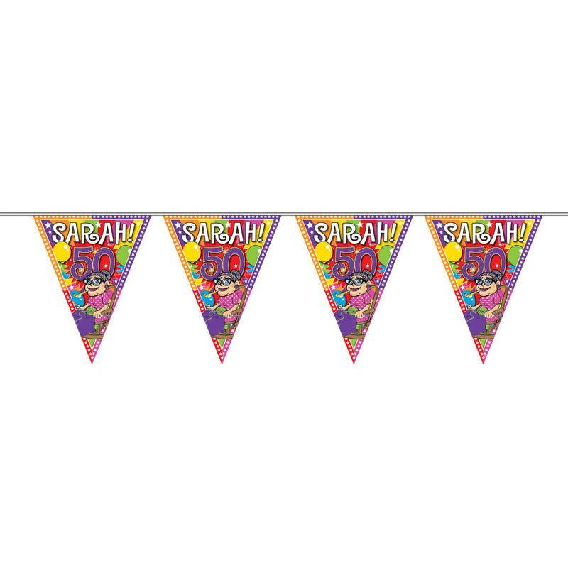 Vlaggenlijn Sarah 50 Jaar Multicolor – 1 Stuk