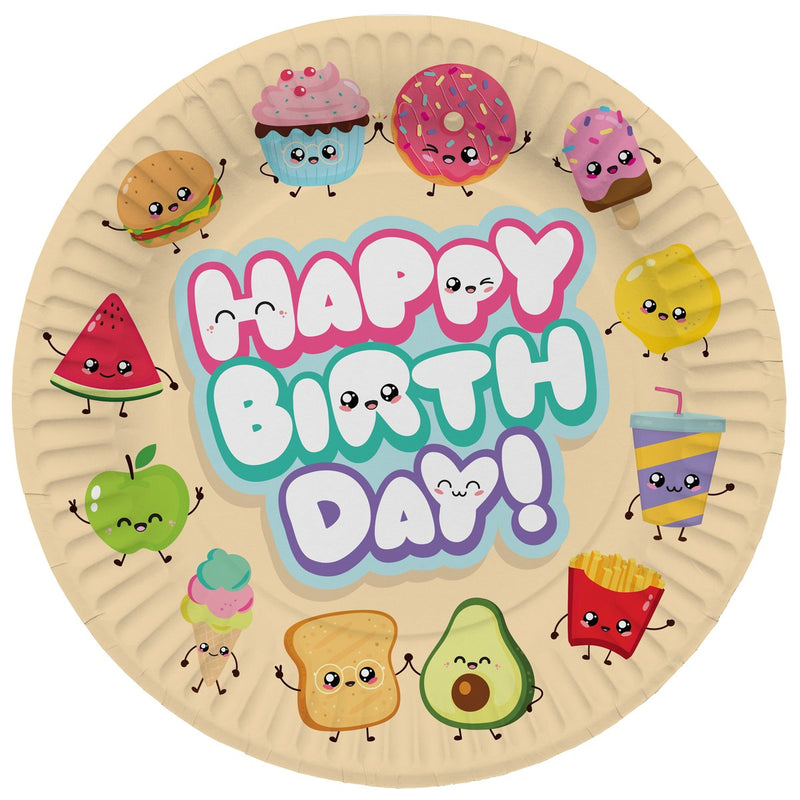 Kawaii Party Bordjes – 23 cm – 8 Stuks