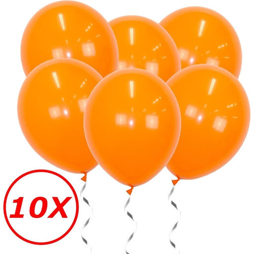 Latex Ballonnen Oranje 34 cm – 10 Stuks